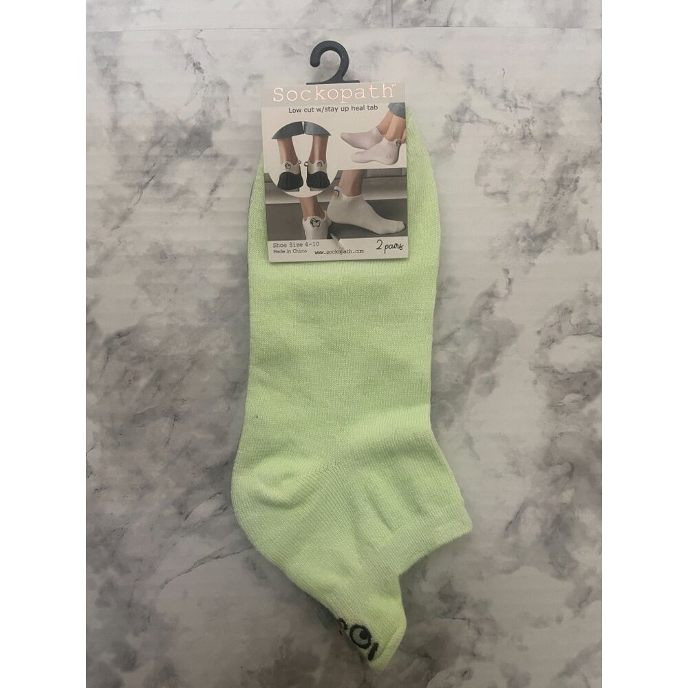 NWT Sockopath Low Cut Women's Socks Size 4-10 (Green/Gray) [pack 1]